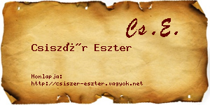 Csiszér Eszter névjegykártya