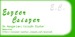 eszter csiszer business card