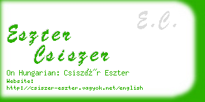 eszter csiszer business card